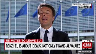 Renzi: L'EU  fatta di ideali non solo di valori finanziari